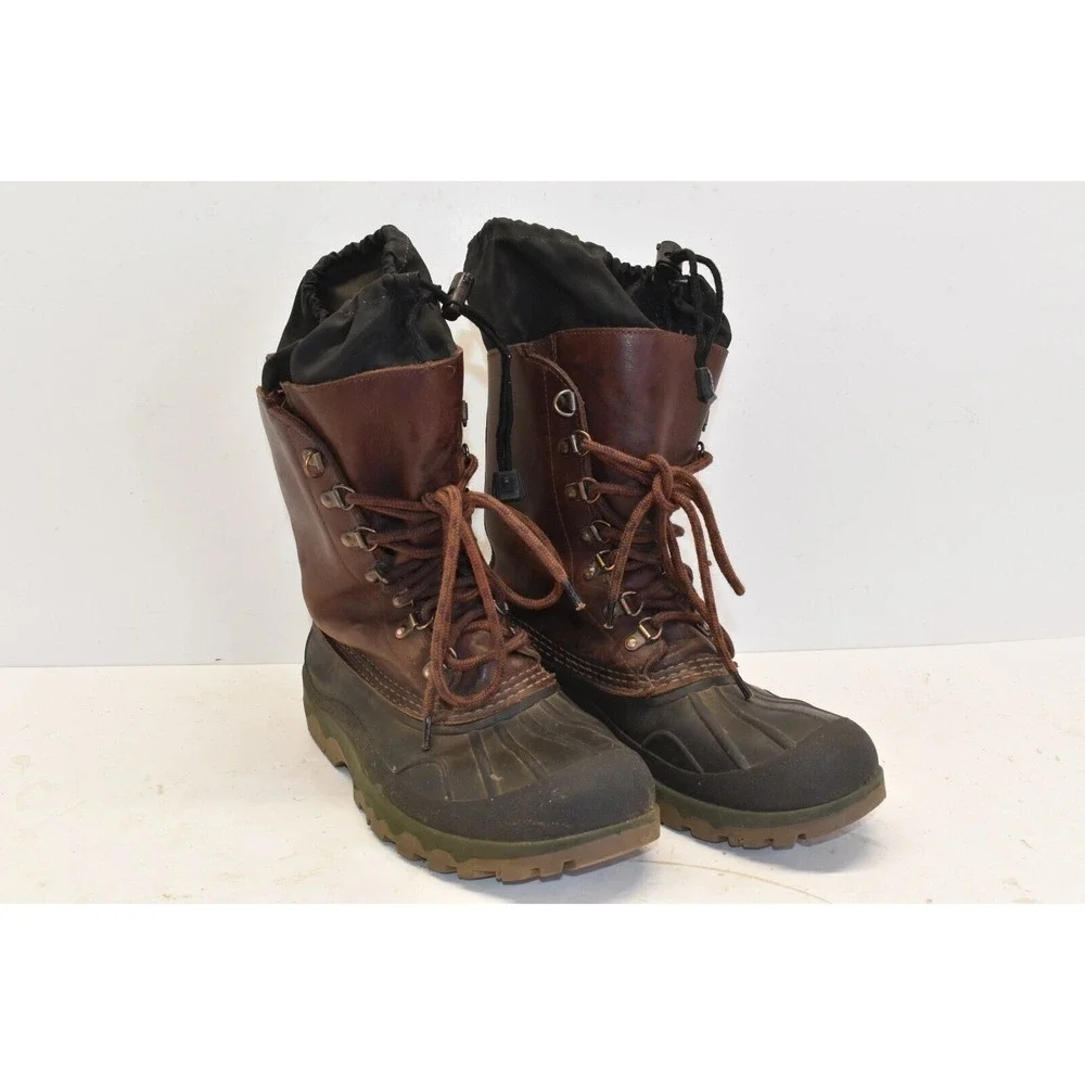 LL Bean Men's Gore-Tex Hunting Boots Brown Leather Size 8M Waterproof Snow RG44